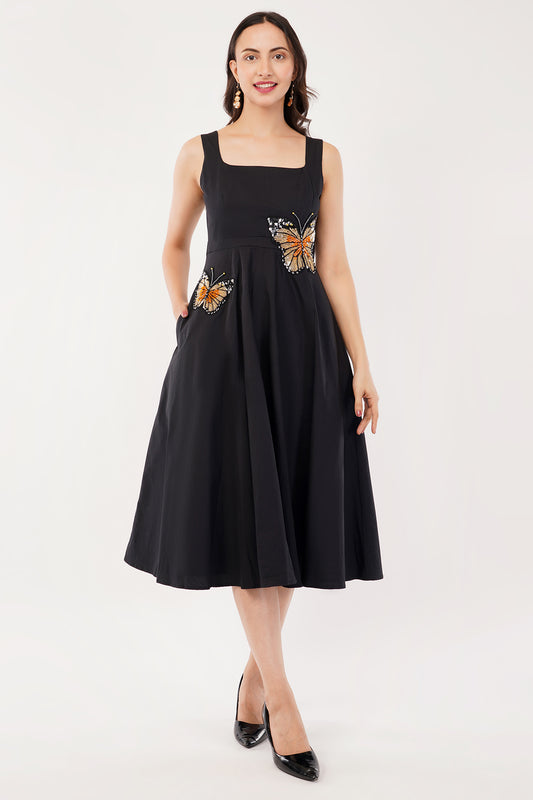BLACK BUTTERFLY GARDEN DRESS